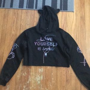 BTS Suga Love Yourself Answer Cropped Hoodie